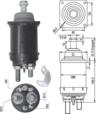 MAGNETI MARELLI Magneettikytkin, käynnistin 940113050314